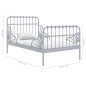 vidaXL Estructura de cama extensible metal gris 80x130/200 cm