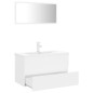 vidaXL Juego de muebles de baño madera de ingeniería blanco vidaXL Juego de muebles de baño madera de ingeniería blanco