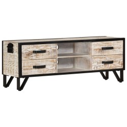 vidaXL Mueble de TV de madera maciza de acacia 110x30x41 cm