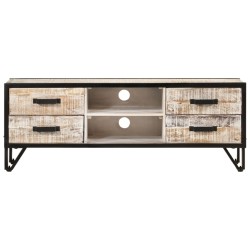 vidaXL Mueble de TV de madera maciza de acacia 110x30x41 cm