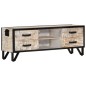 vidaXL Mueble de TV de madera maciza de acacia 110x30x41 cm