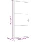 vidaXL Puerta interior de vidrio y aluminio negro mate 102,5x201,5 cm vidaXL Puerta interior de vidrio y aluminio negro mate 102,5x201,5 cm