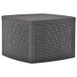 vidaXL Mesa auxiliar de plástico color moca 54x54x36,5 cm vidaXL Mesa auxiliar de plástico color moca 54x54x36,5 cm