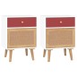 vidaXL Mesitas de noche 2 uds madera contrachapada blanco 40x30x55 cm vidaXL Mesitas de noche 2 uds madera contrachapada blanco 40x30x55 cm