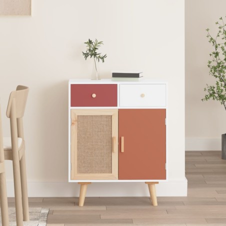 vidaXL Aparador con cajones madera contrachapada 60x30x75,5 cm