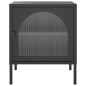 vidaXL Mesita de noche vidrio y acero negro 50x35x60 cm vidaXL Mesita de noche vidrio y acero negro 50x35x60 cm