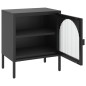 vidaXL Mesita de noche vidrio y acero negro 50x35x60 cm vidaXL Mesita de noche vidrio y acero negro 50x35x60 cm