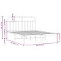 vidaXL Estructura de cama con cabecero metal negro 135x190 cm vidaXL Estructura de cama con cabecero metal negro 135x190 cm