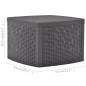 vidaXL Mesa auxiliar de plástico color moca 54x54x36,5 cm vidaXL Mesa auxiliar de plástico color moca 54x54x36,5 cm