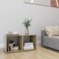 vidaXL Muebles TV 2 uds contrachapada blanco y roble Sonoma 37x35x37cm vidaXL Muebles TV 2 uds contrachapada blanco y roble Sonoma 37x35x37cm
