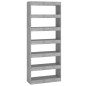 vidaXL Estantería/divisor madera ingeniería gris hormigón 80x30x198 cm vidaXL Estantería/divisor madera ingeniería gris hormigón 80x30x198 cm