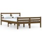 vidaXL Estructura de cama madera maciza marrón miel 140x200 cm vidaXL Estructura de cama madera maciza marrón miel 140x200 cm