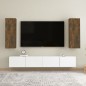 vidaXL Muebles para TV 2 uds contrachapado roble ahumado 30,5x30x90 cm vidaXL Muebles para TV 2 uds contrachapado roble ahumado 30,5x30x90 cm