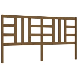 vidaXL Cabecero de cama madera maciza de pino marrón miel 206x4x100 cm