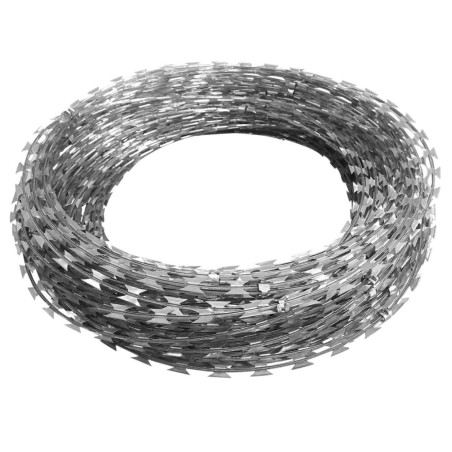 vidaXL Alambre para concertina BTO-22 con clips acero galvanizado 150m