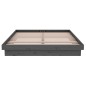 vidaXL Estructura de cama de madera maciza gris 140x190 cm vidaXL Estructura de cama de madera maciza gris 140x190 cm