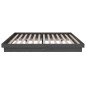 vidaXL Estructura de cama de madera maciza gris 140x190 cm vidaXL Estructura de cama de madera maciza gris 140x190 cm