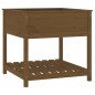 vidaXL Jardinera con estante madera maciza pino marrón 82,5x82,5x81 cm vidaXL Jardinera con estante madera maciza pino marrón 82,5x82,5x81 cm