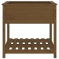 vidaXL Jardinera con estante madera maciza pino marrón 82,5x82,5x81 cm vidaXL Jardinera con estante madera maciza pino marrón 82,5x82,5x81 cm