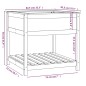 vidaXL Jardinera con estante madera maciza pino marrón 82,5x82,5x81 cm vidaXL Jardinera con estante madera maciza pino marrón 82,5x82,5x81 cm