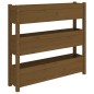 vidaXL Jardinera de madera maciza de pino marrón miel 112x25x104,5 cm
