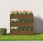 vidaXL Jardinera de madera maciza de pino marrón miel 112x25x104,5 cm