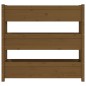vidaXL Jardinera de madera maciza de pino marrón miel 112x25x104,5 cm