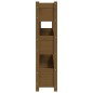 vidaXL Jardinera de madera maciza de pino marrón miel 112x25x104,5 cm