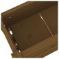 vidaXL Jardinera de madera maciza de pino marrón miel 112x25x104,5 cm
