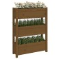 vidaXL Jardinera de madera maciza de pino marrón miel 77x25x104,5 cm vidaXL Jardinera de madera maciza de pino marrón miel 77x25x104,5 cm