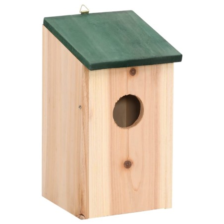 vidaXL Casa para pájaros 10 unidades madera maciza de abeto 12x12x22cm