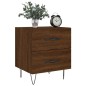 vidaXL Mesita de noche madera de ingeniería roble marrón 40x35x47,5 cm vidaXL Mesita de noche madera de ingeniería roble marrón 40x35x47,5 cm