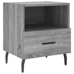 vidaXL Mesita de noche madera de ingeniería gris Sonoma 40x35x47,5 cm