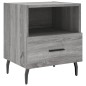 vidaXL Mesita de noche madera de ingeniería gris Sonoma 40x35x47,5 cm vidaXL Mesita de noche madera de ingeniería gris Sonoma 40x35x47,5 cm