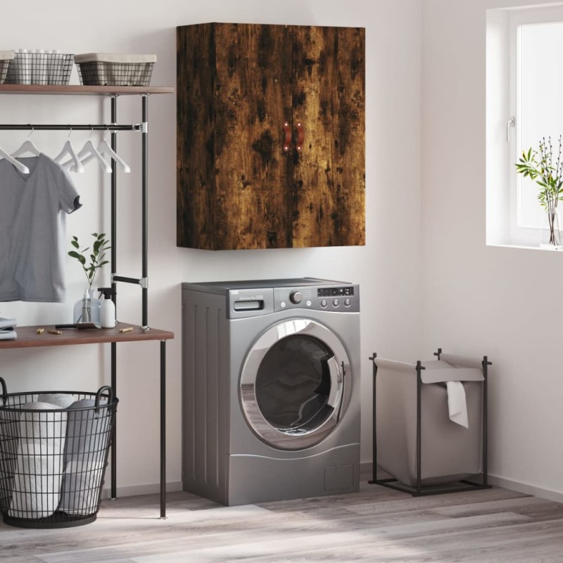 vidaXL Armario de pared roble ahumado 69,5x34x90 cm vidaXL Armario de pared roble ahumado 69,5x34x90 cm