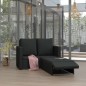 vidaXL Set muebles de jardín 2 piezas y cojines ratán sintético negro