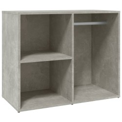 vidaXL Mueble vestidor madera contrachapada gris hormigón 80x40x65 cm