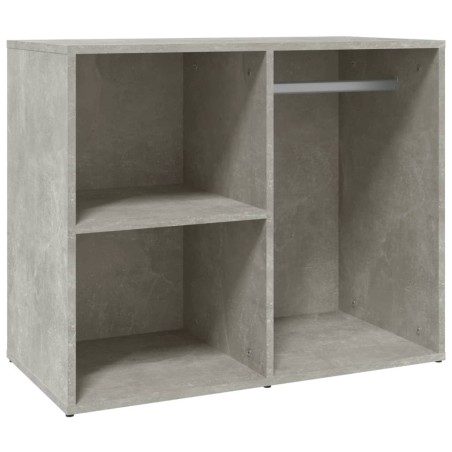 vidaXL Mueble vestidor madera contrachapada gris hormigón 80x40x65 cm
