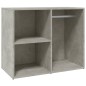 vidaXL Mueble vestidor madera contrachapada gris hormigón 80x40x65 cm vidaXL Mueble vestidor madera contrachapada gris hormigón 80x40x65 cm