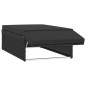 vidaXL Set muebles de jardín 2 piezas y cojines ratán sintético negro