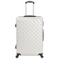 vidaXL Juego de maletas rígidas trolley 3 pzas plateado brillante ABS