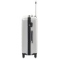 vidaXL Juego de maletas rígidas trolley 3 pzas plateado brillante ABS