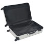 vidaXL Juego de maletas rígidas trolley 3 pzas plateado brillante ABS