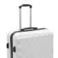 vidaXL Juego de maletas rígidas trolley 3 pzas plateado brillante ABS