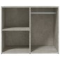 vidaXL Mueble vestidor madera contrachapada gris hormigón 80x40x65 cm vidaXL Mueble vestidor madera contrachapada gris hormigón 80x40x65 cm