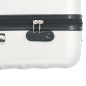 vidaXL Juego de maletas rígidas trolley 3 pzas plateado brillante ABS