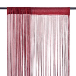 vidaXL Cortinas de flecos 2 piezas 100x250 cm burdeos