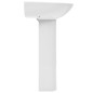 vidaXL Lavabo de pie de cerámica blanco 520x440x190 mm