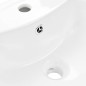 vidaXL Lavabo de pie de cerámica blanco 520x440x190 mm