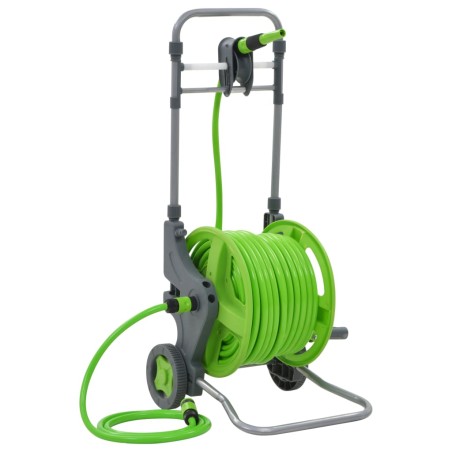 vidaXL Carrete de manguera con ruedas 45+2 m